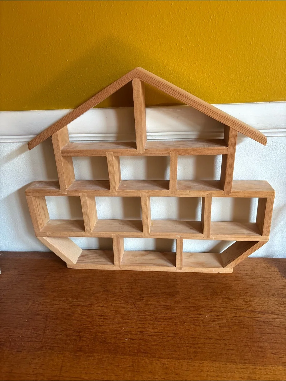 Trinket shelf ship house ark vintage wooden trinket display shelf